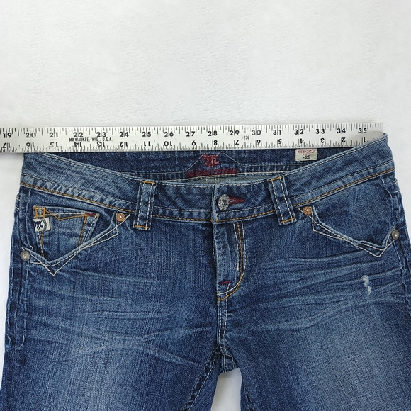MEK DNM USA New Mazatlan CAPRI Buckle Crop Pants Denim Jeans Size 29 - Picture 8 of 10